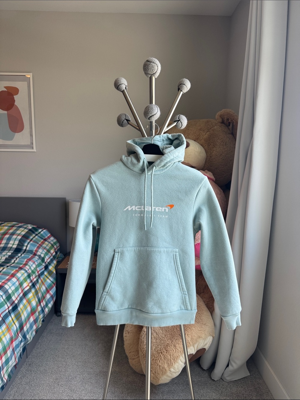 McLaren Pale Blue Hoodie with Logo